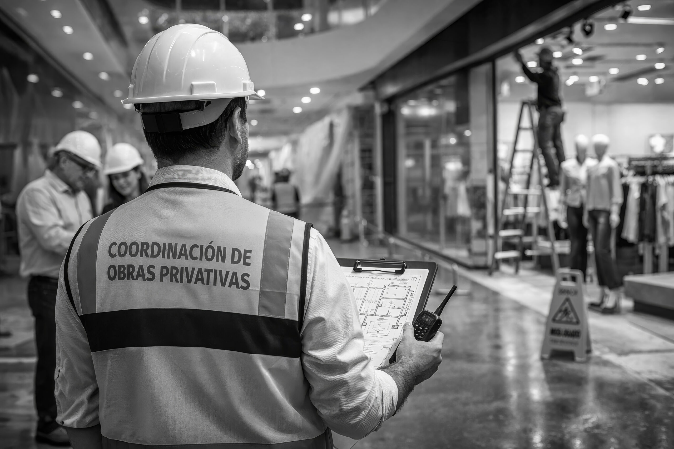 Coordinación de obras privativas en centro comercial con supervisión técnica especializada y control de ejecución.